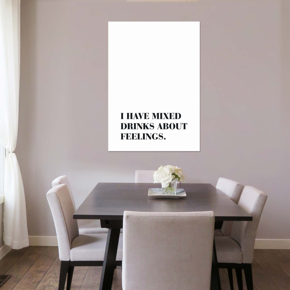 I have mixed drinks about feelings