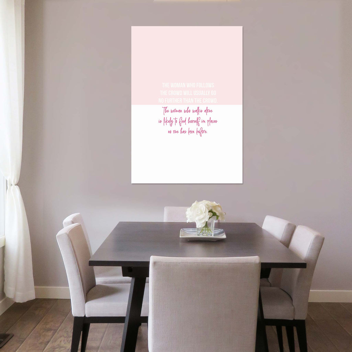 The woman who follows the crowd will usually go no further than the crowd. The woman who walks alone is likely to find herself in places no one has been before