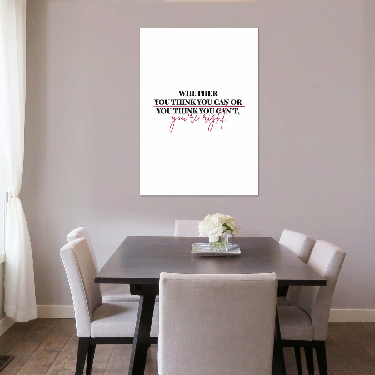 Whether you think you can or you think you can’t, you’re right