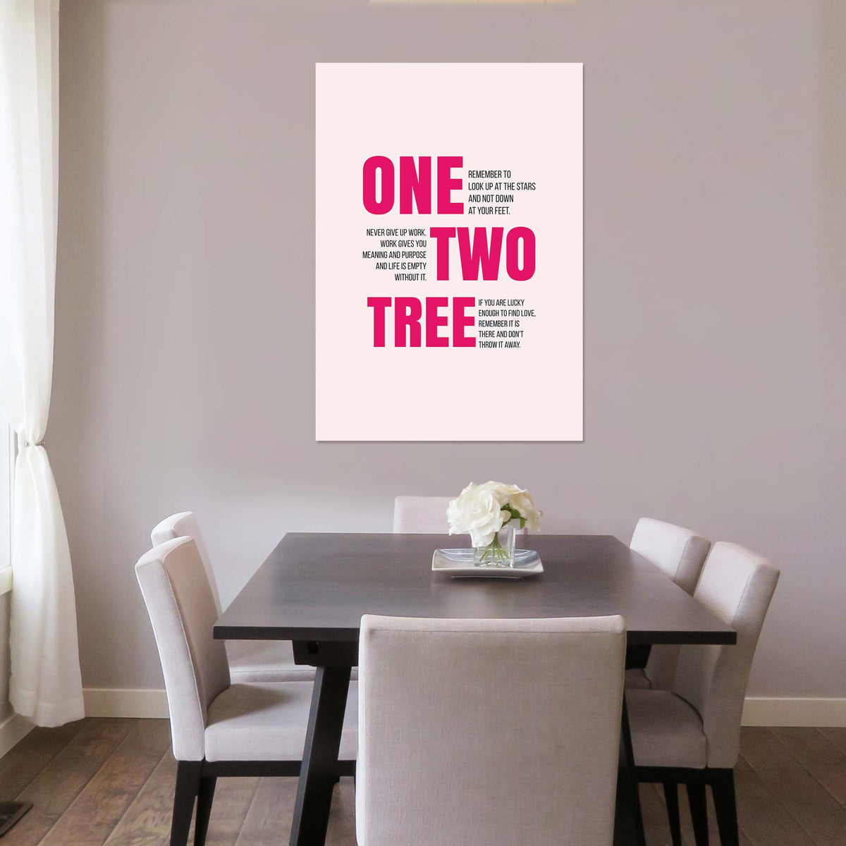 One, remember to look up at the stars and not down at your feet. Two, never give up work. Work gives you meaning and purpose and life is empty without it. Three, if you are lucky enough to find love, remember it is there and don’t throw it away