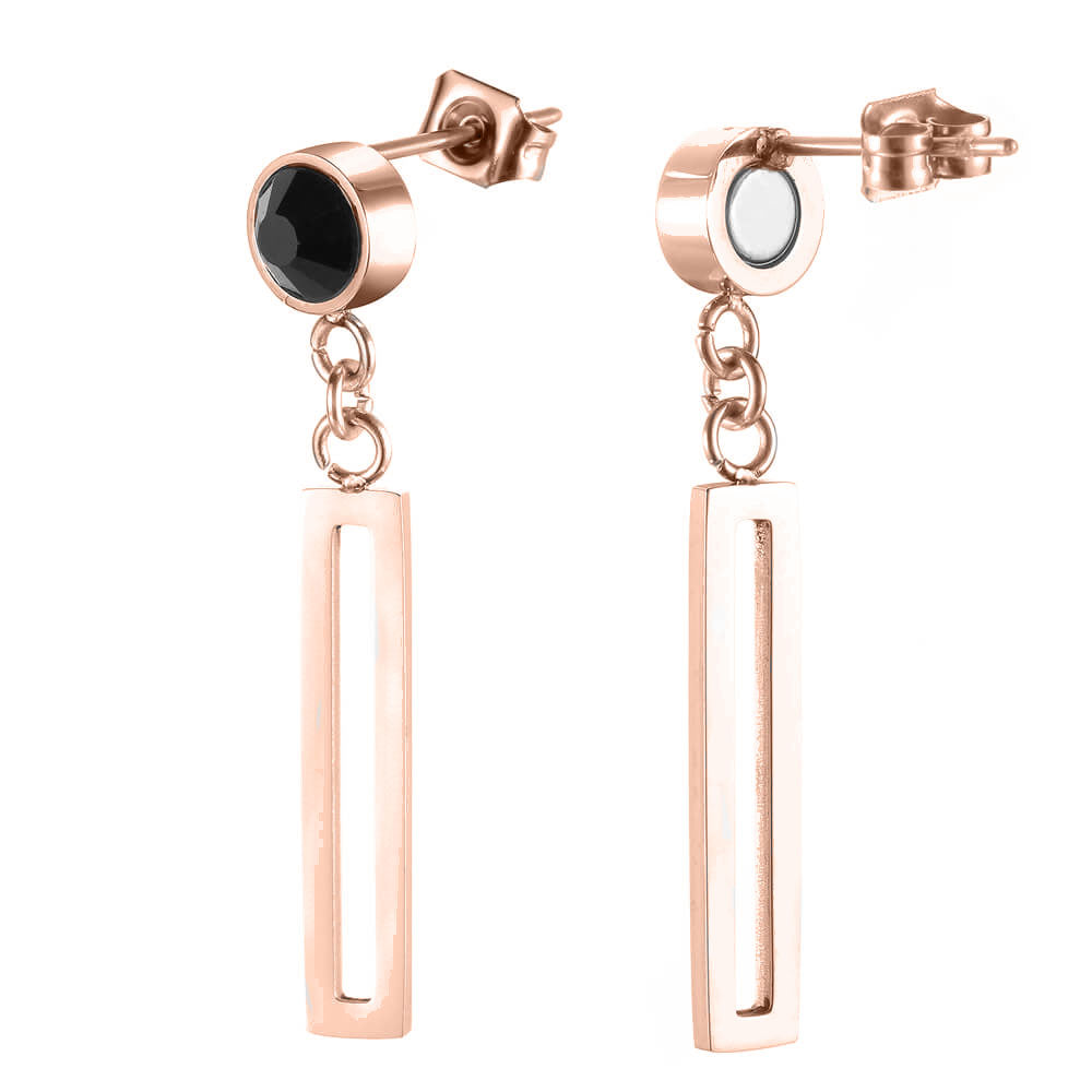 rose gold drop earrings