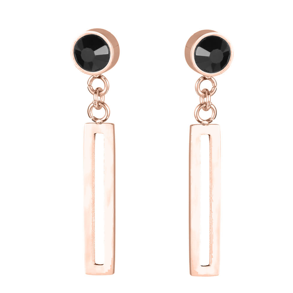 rose gold drop earrings