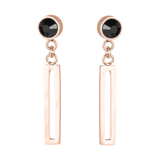 rose gold drop earrings