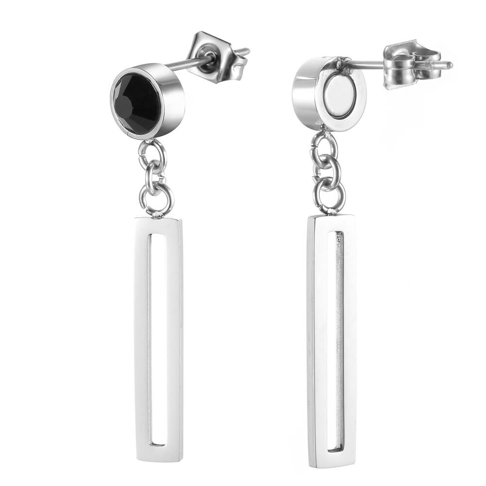 silver drop earrings