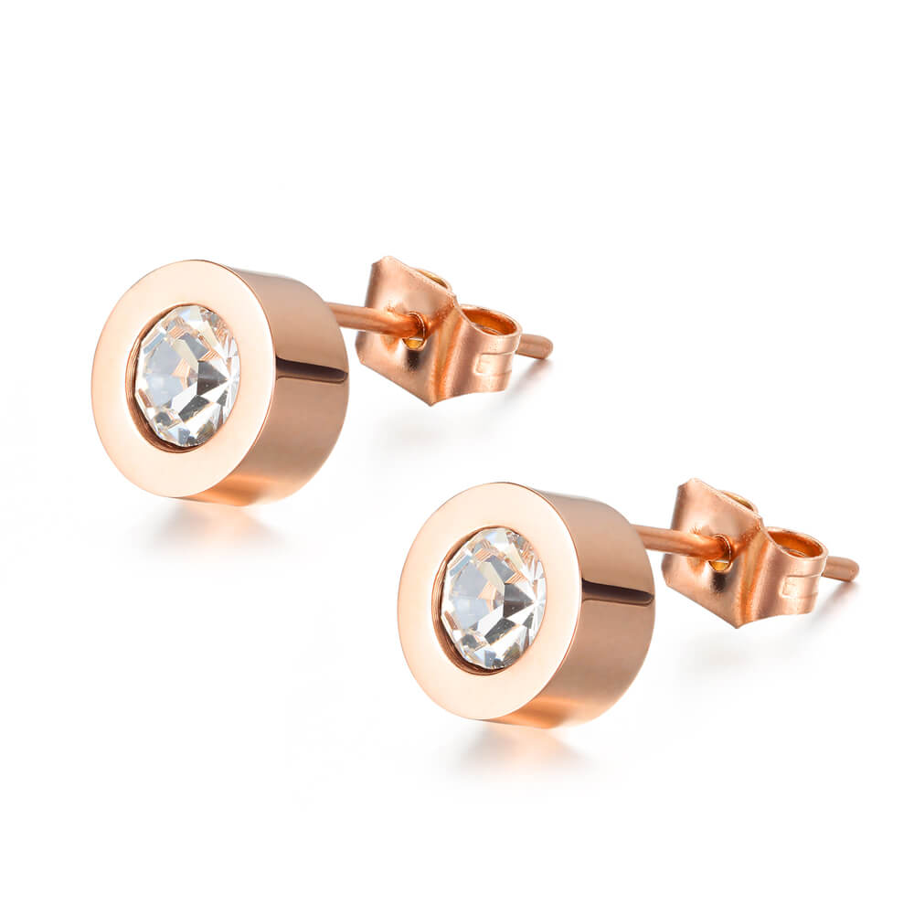 rose gold studs