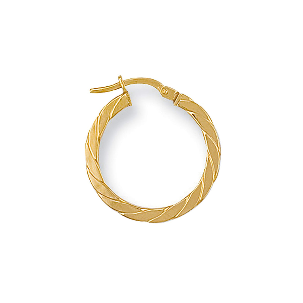 Yellow Gold 20mm Twisted Hoop Earrings