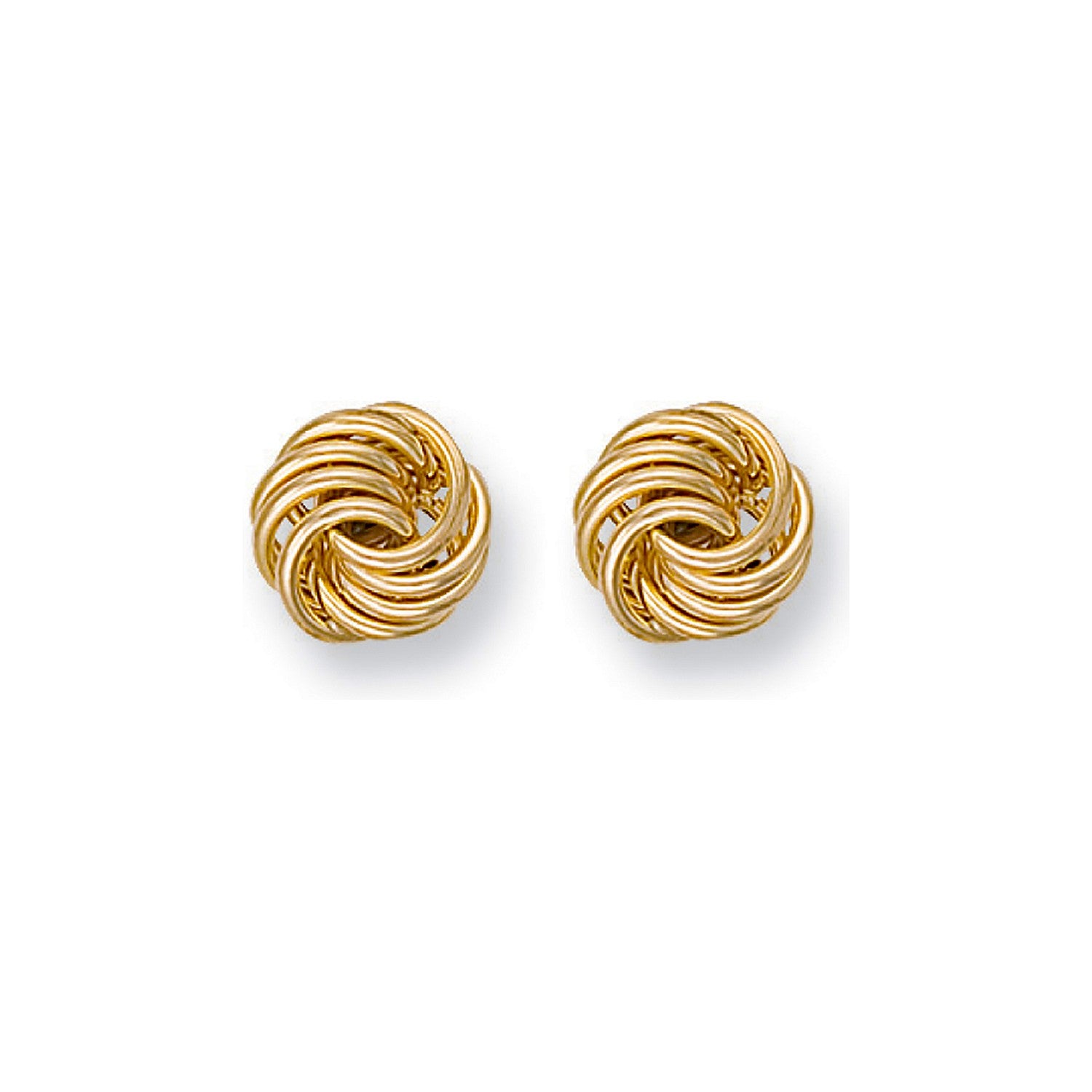 Yellow Gold Fancy Knot Stud Earrings
