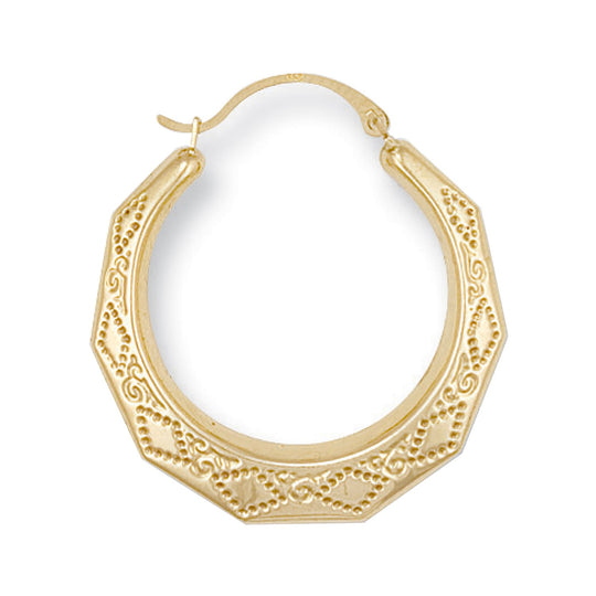 Yellow Gold D/C Creoles