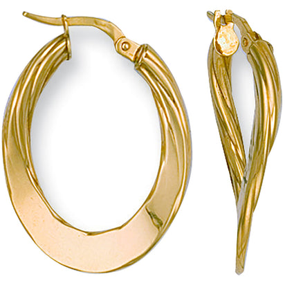 Yellow Gold Fancy Twisted Earrings