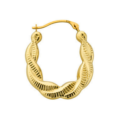 Yellow Gold Fancy Twisted Creoles