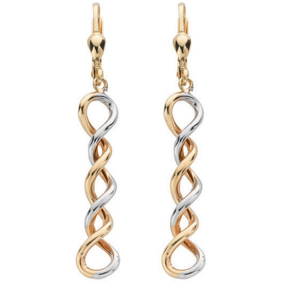Yellow Gold & White Gold Twisted Drops