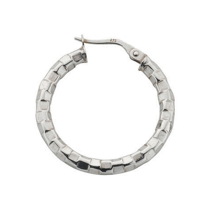 White Gold Fancy Hoop Earrings