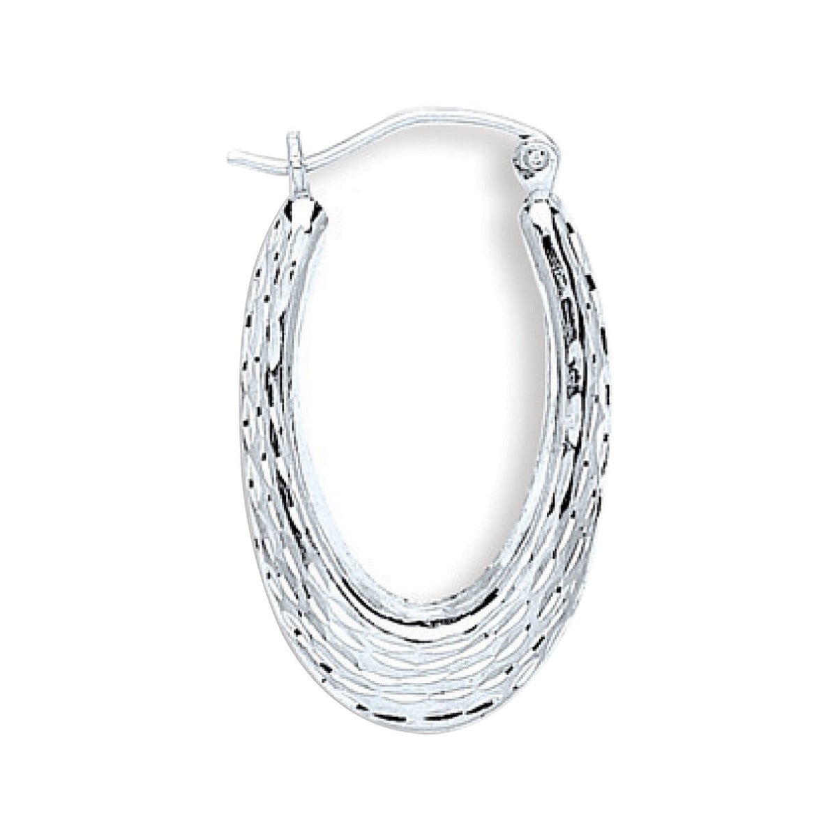 White Gold D/C Creoles