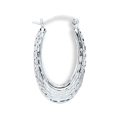 White Gold D/C Creoles