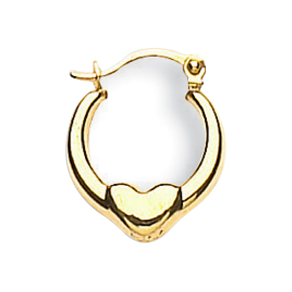 Yellow Gold Heart Creole