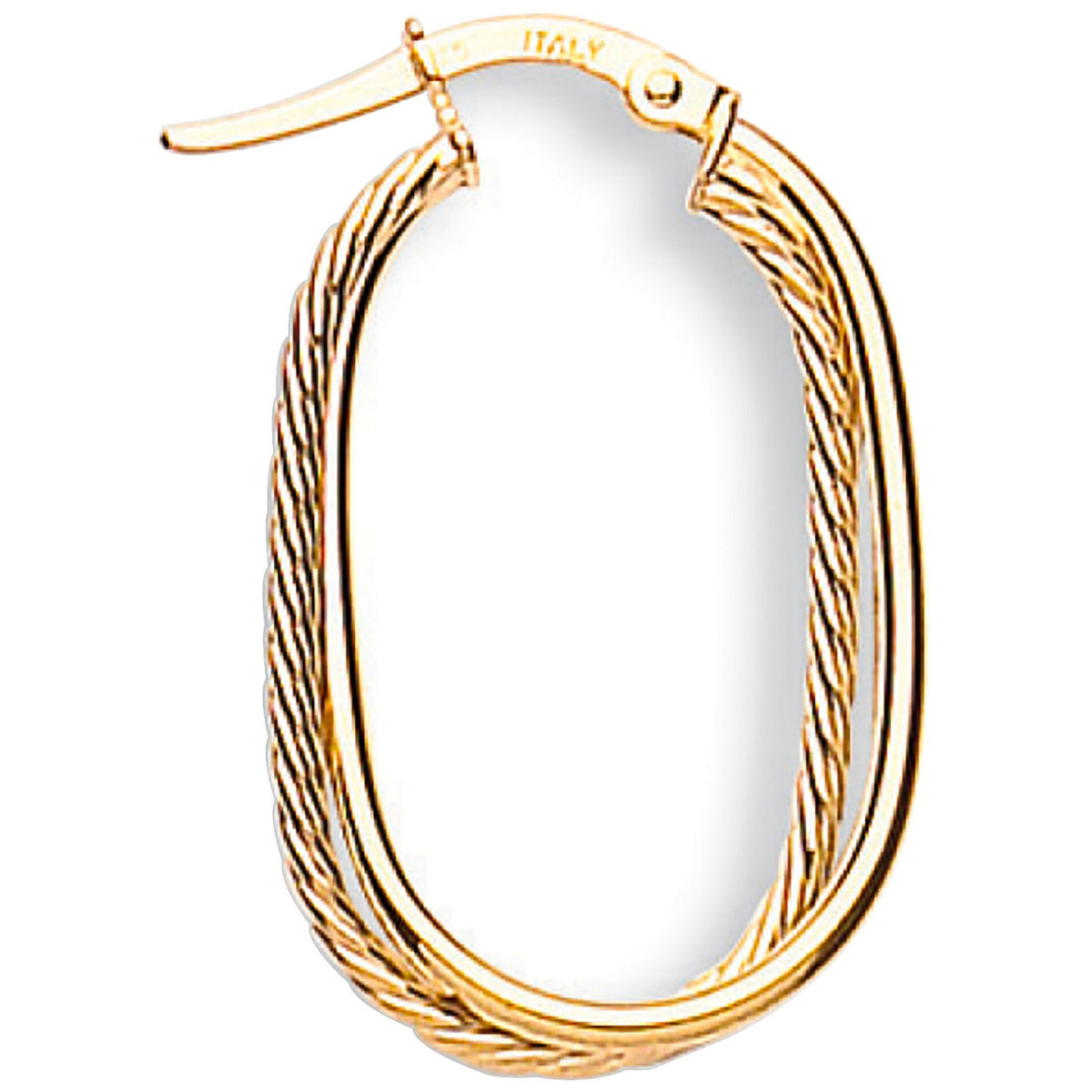 Yellow Gold Fancy Double Hoop Earrings