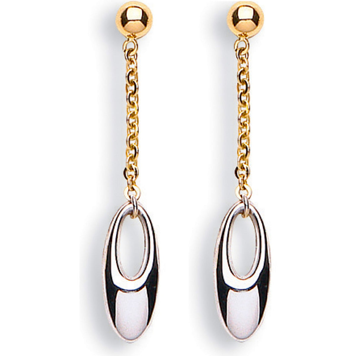 White Gold &amp; Yellow Gold Fancy Drop