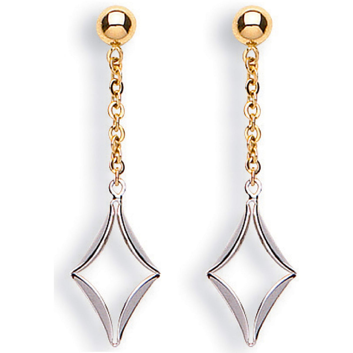 White Gold &amp; Yellow Gold Fancy Drops