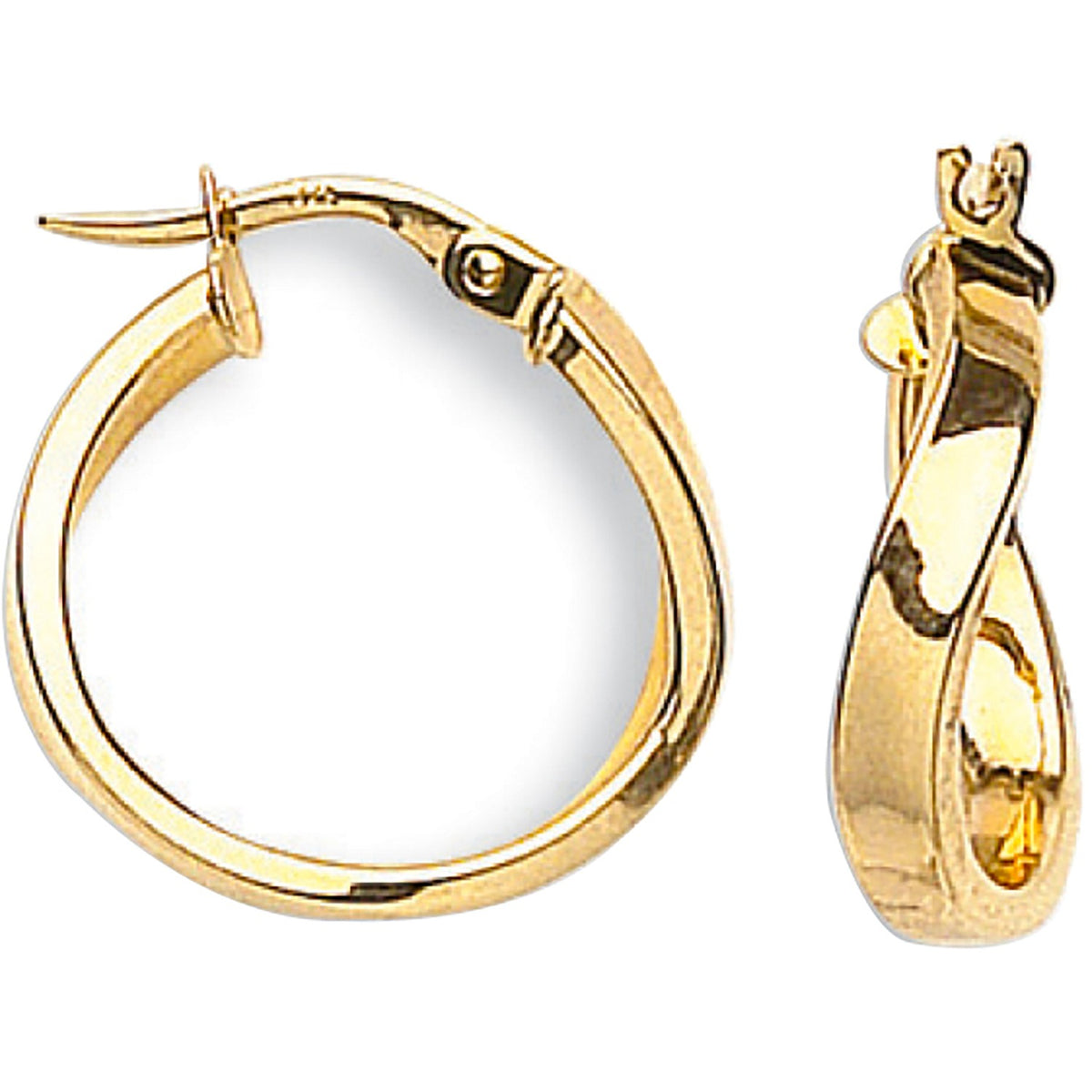 Yellow Gold Fancy Hoop