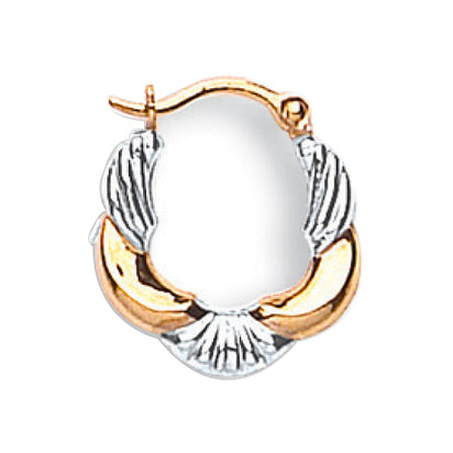 White Gold & Yellow Gold Fancy Creoles