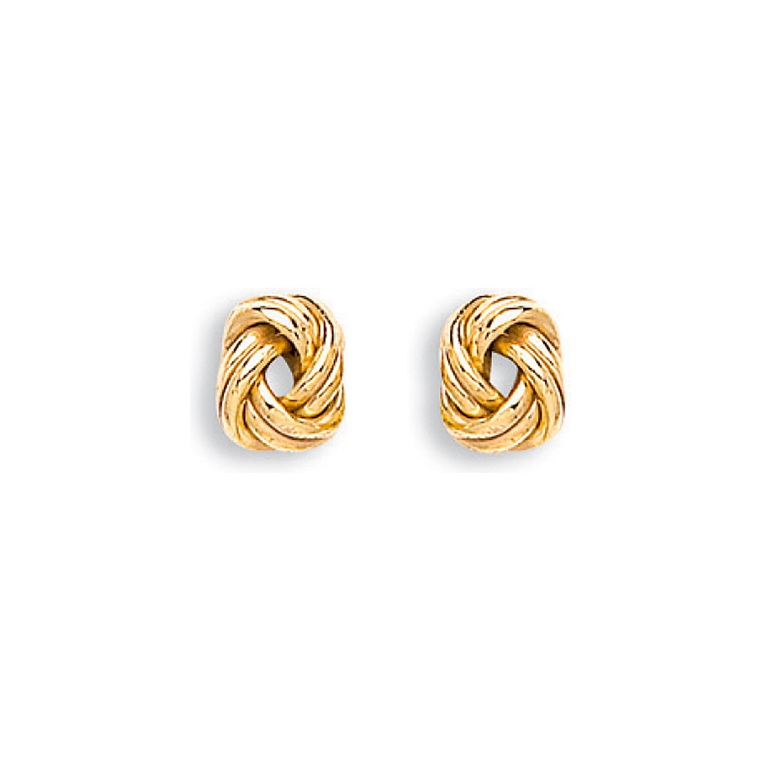 Yellow Gold Knot Stud Earrings
