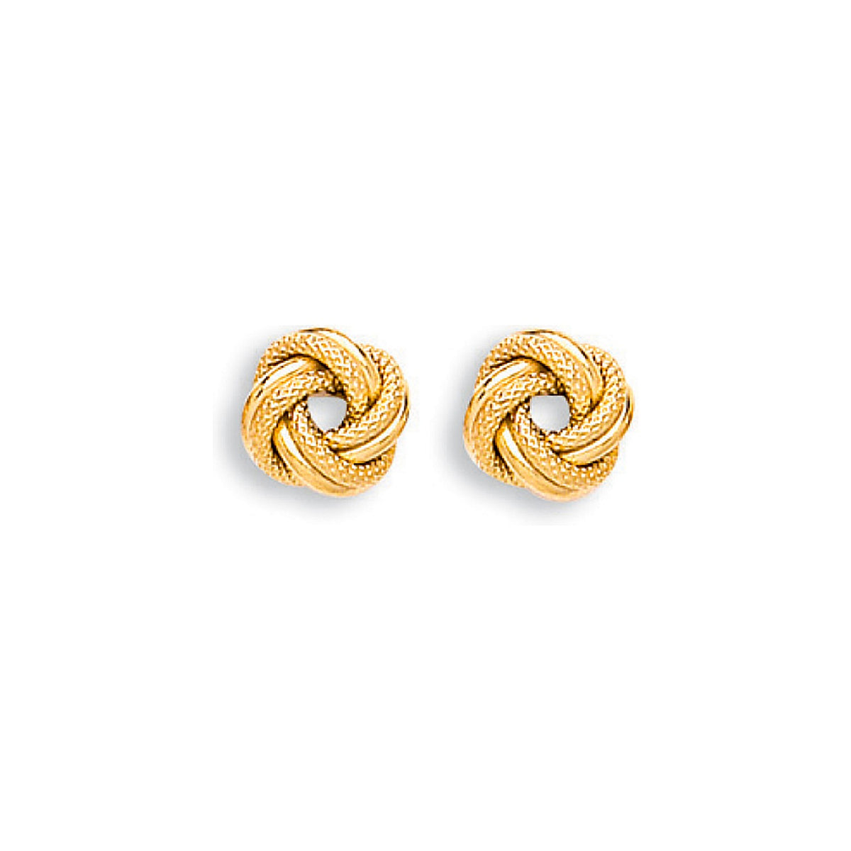 Yellow Gold Knot Stud Earrings