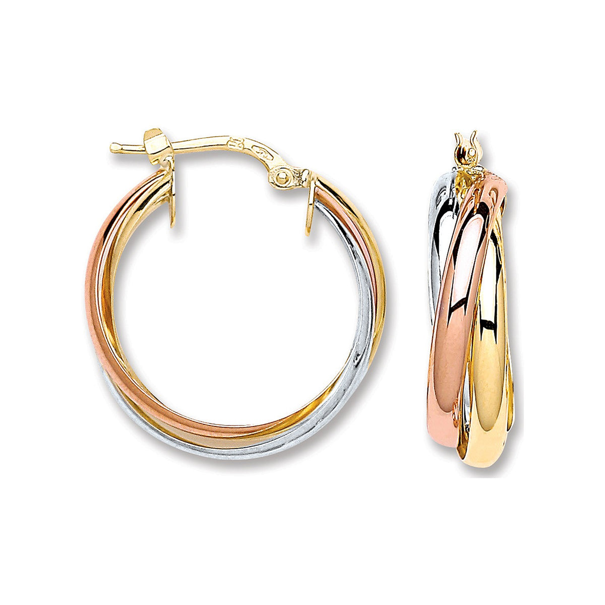 Yellow Gold &amp; Rose Gold 22.8mm Russian Wedding Hoop