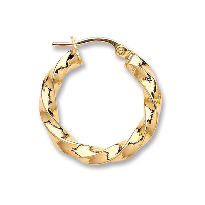 Yellow Gold 21mm Twist Hoop