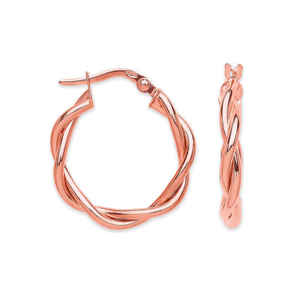 Rose Gold Twist Hoop