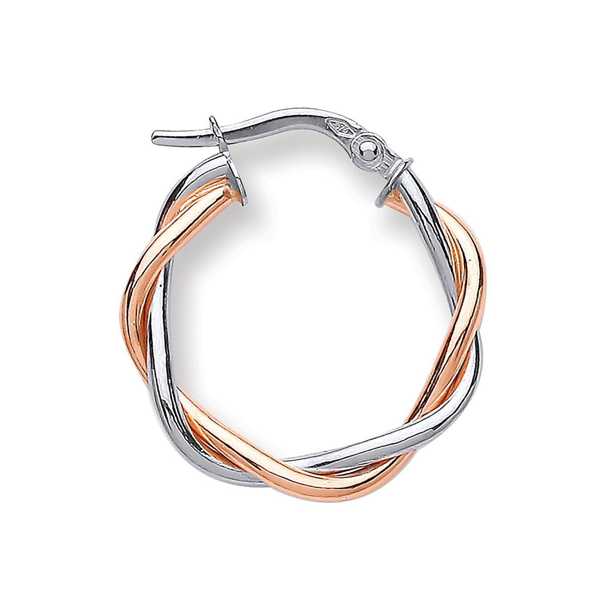 White Gold Twist Earring