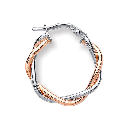 White Gold Twist Earring