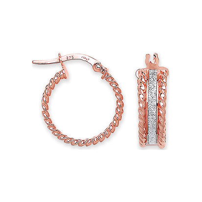 RG 17.3mm Moondust Ribbed Edge Earrings