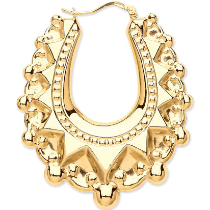 Yellow Gold Large Traditional Creoles Earrings