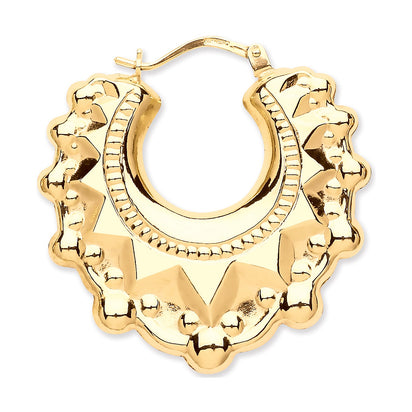 Yellow Gold Traditional Creoles Earrings