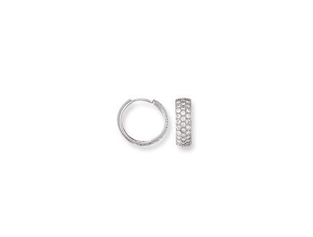 White Gold Cz Huggies
