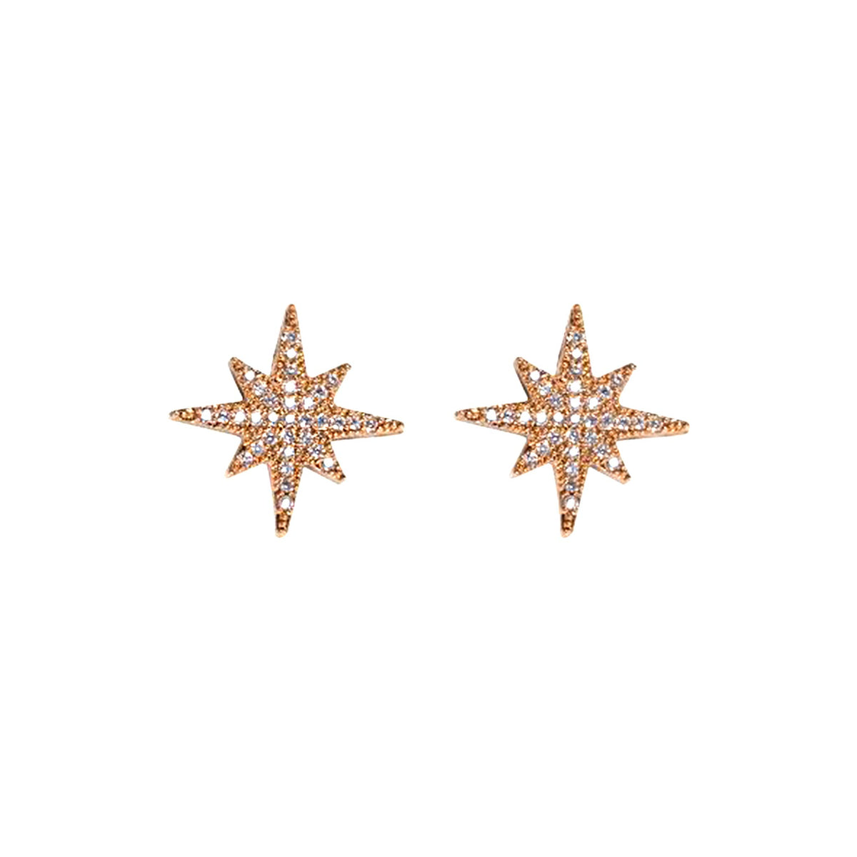 Elena rose gold effect star studs