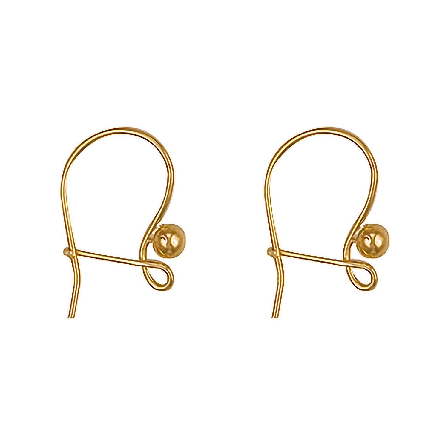 Yellow Gold Earring Wires (Pack of 3 pairs)