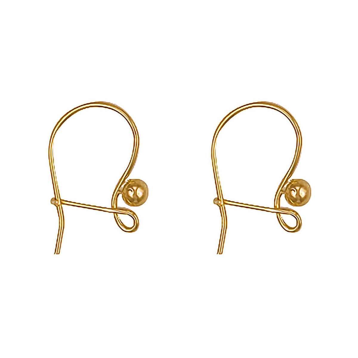 Yellow Gold Earring Wires (Pack of 3 pairs)