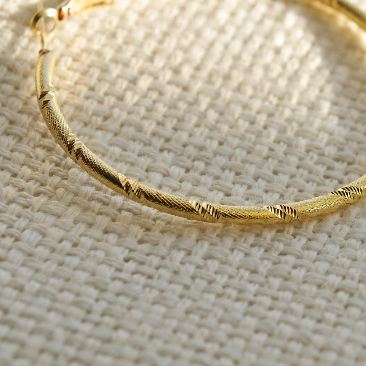 Gold hoop earrings