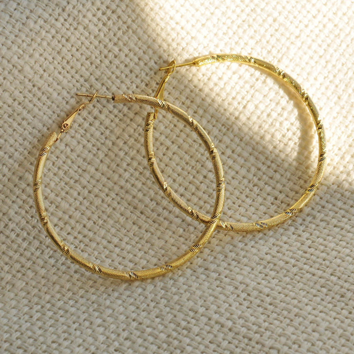 Gold hoop earrings