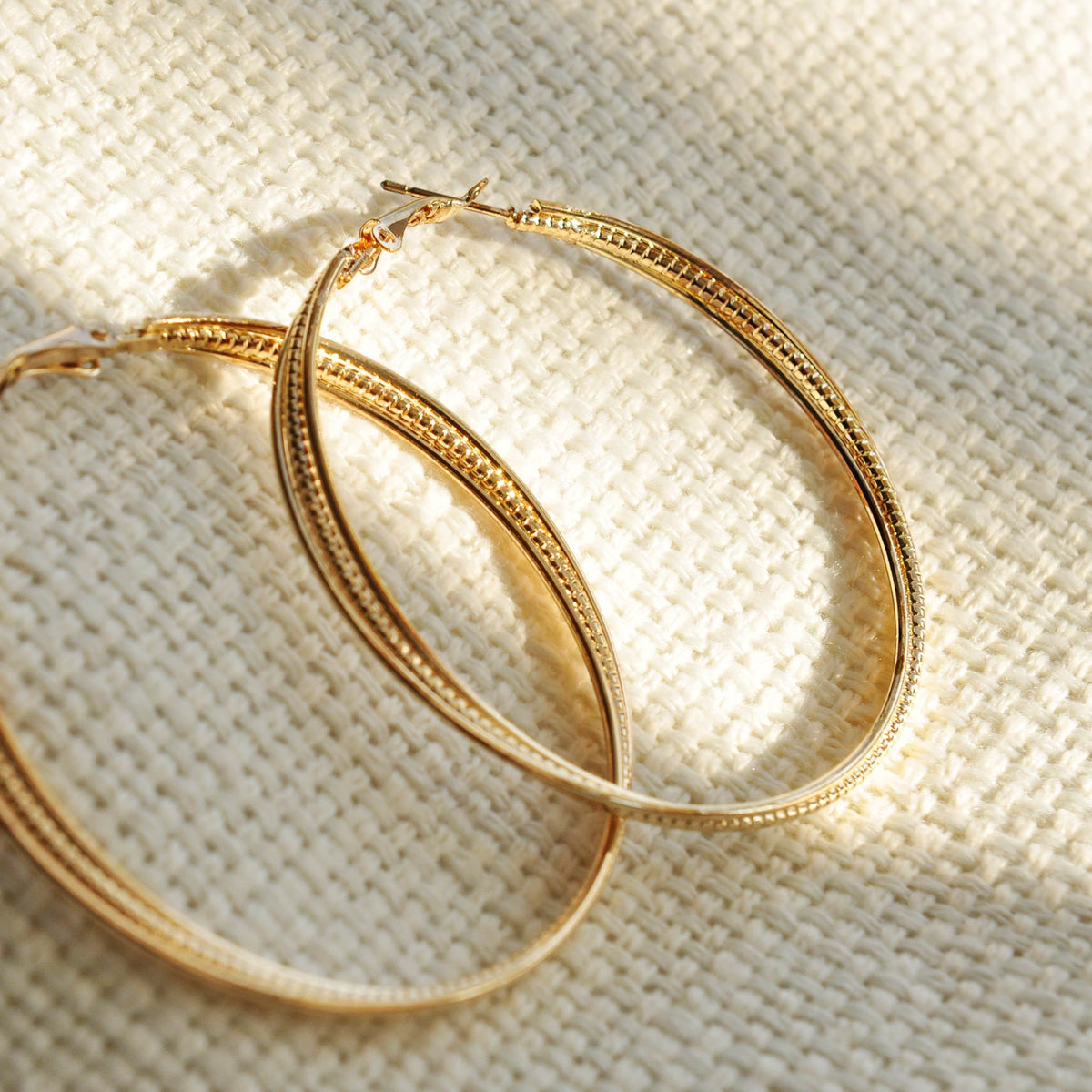 gold hoop earrings