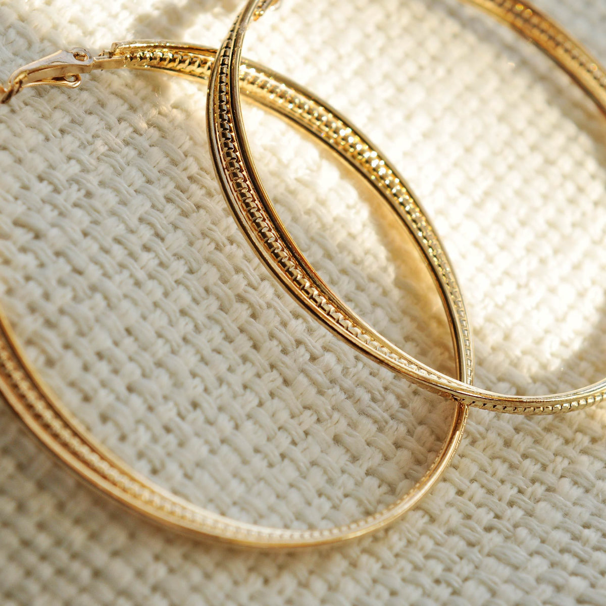 gold hoop earrings