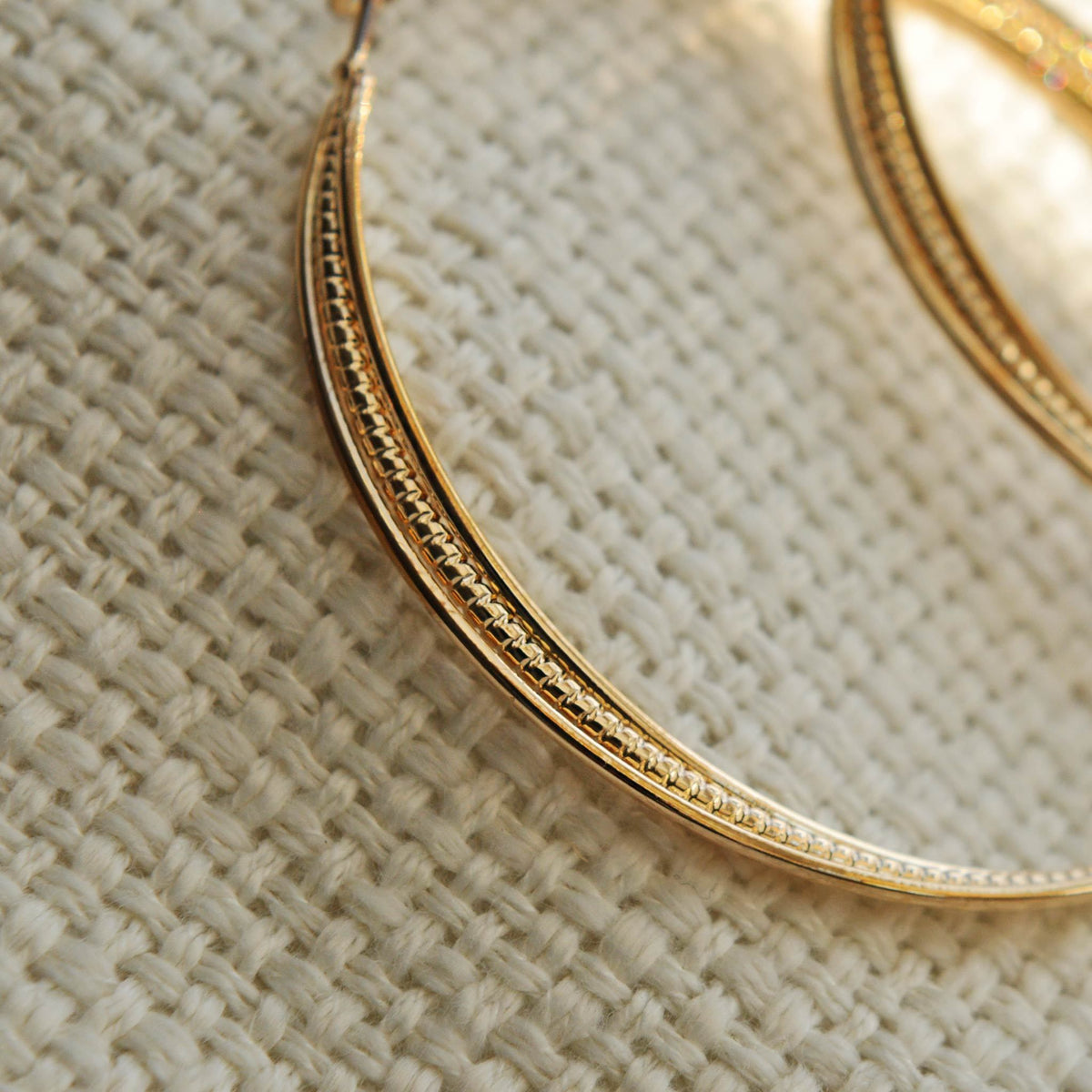 gold hoop earrings
