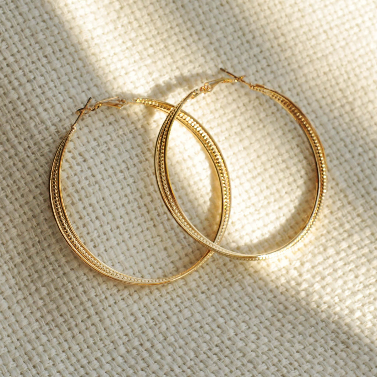 gold hoop earrings