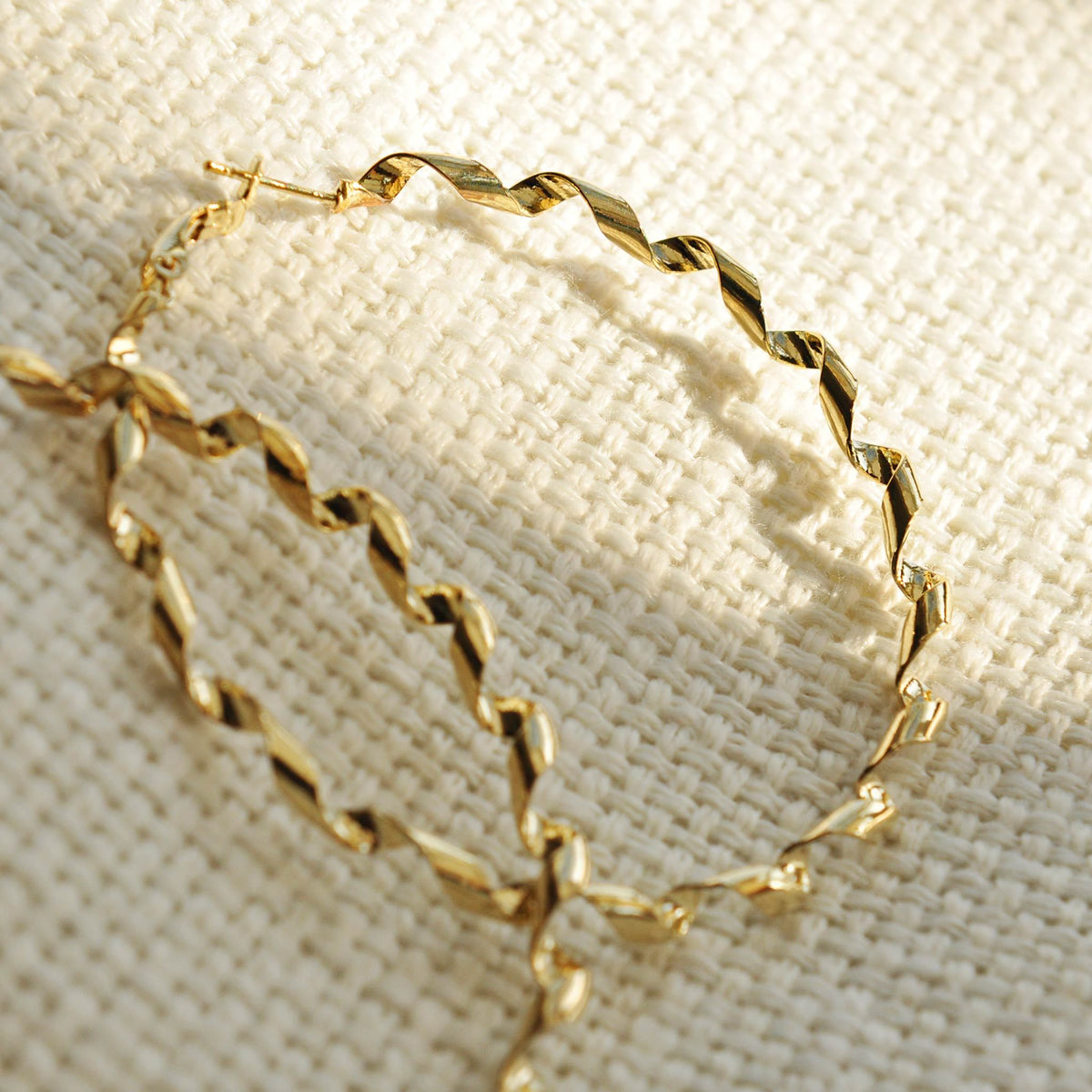 Chunky gold hoop earrings