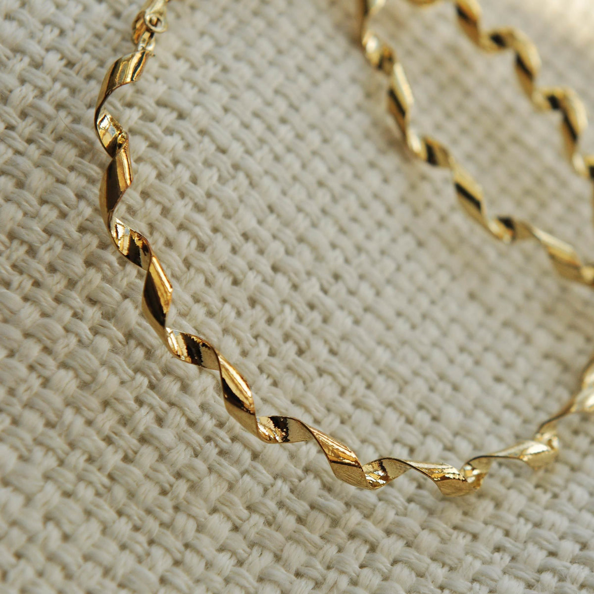 Chunky gold hoop earrings
