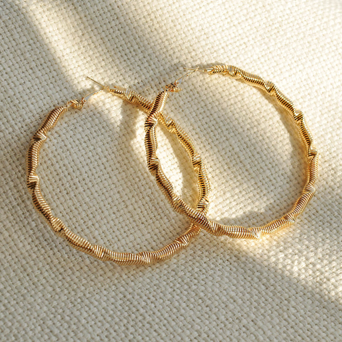 Gold hoop earrings