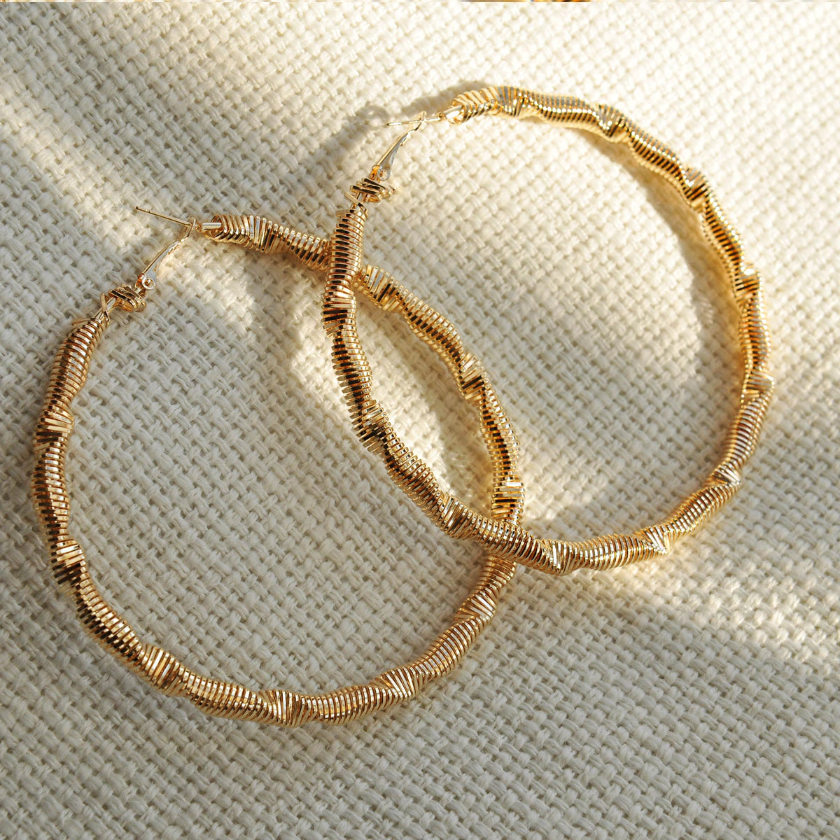 Gold hoop earrings