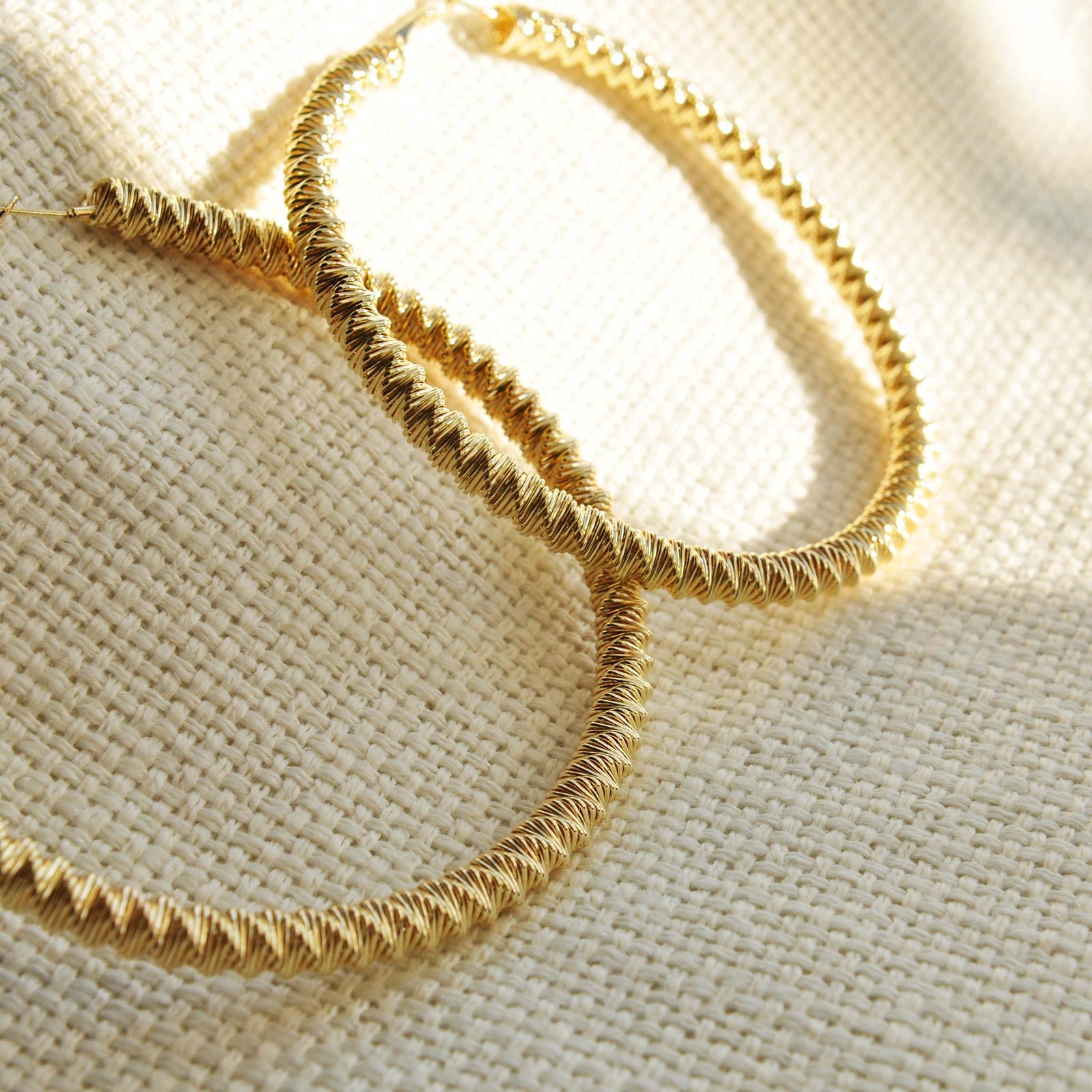 Gold hoop earrings