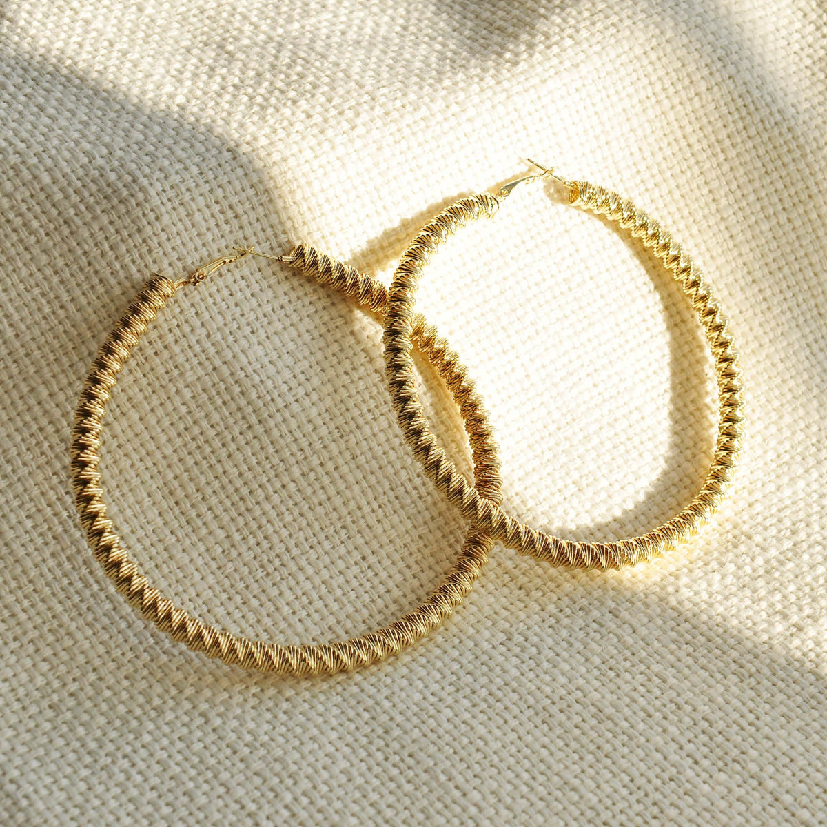 Gold hoop earrings